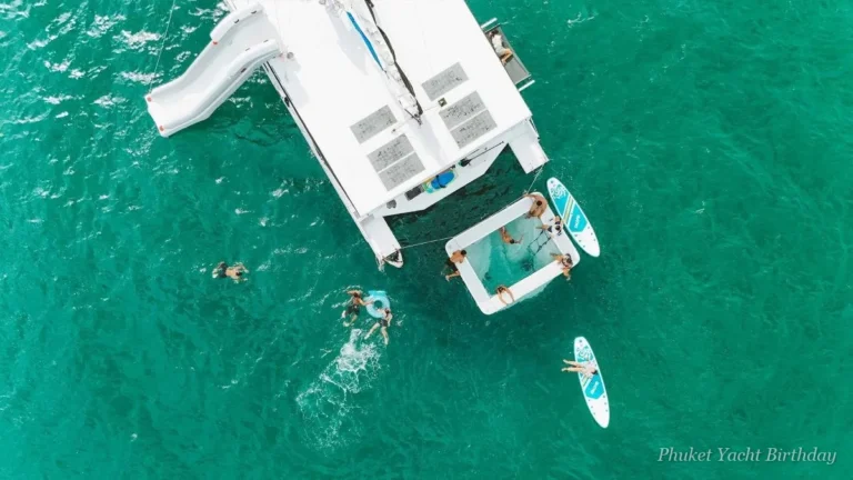 Hibiscus 55 party catamaran with water slide in Phuket (3)