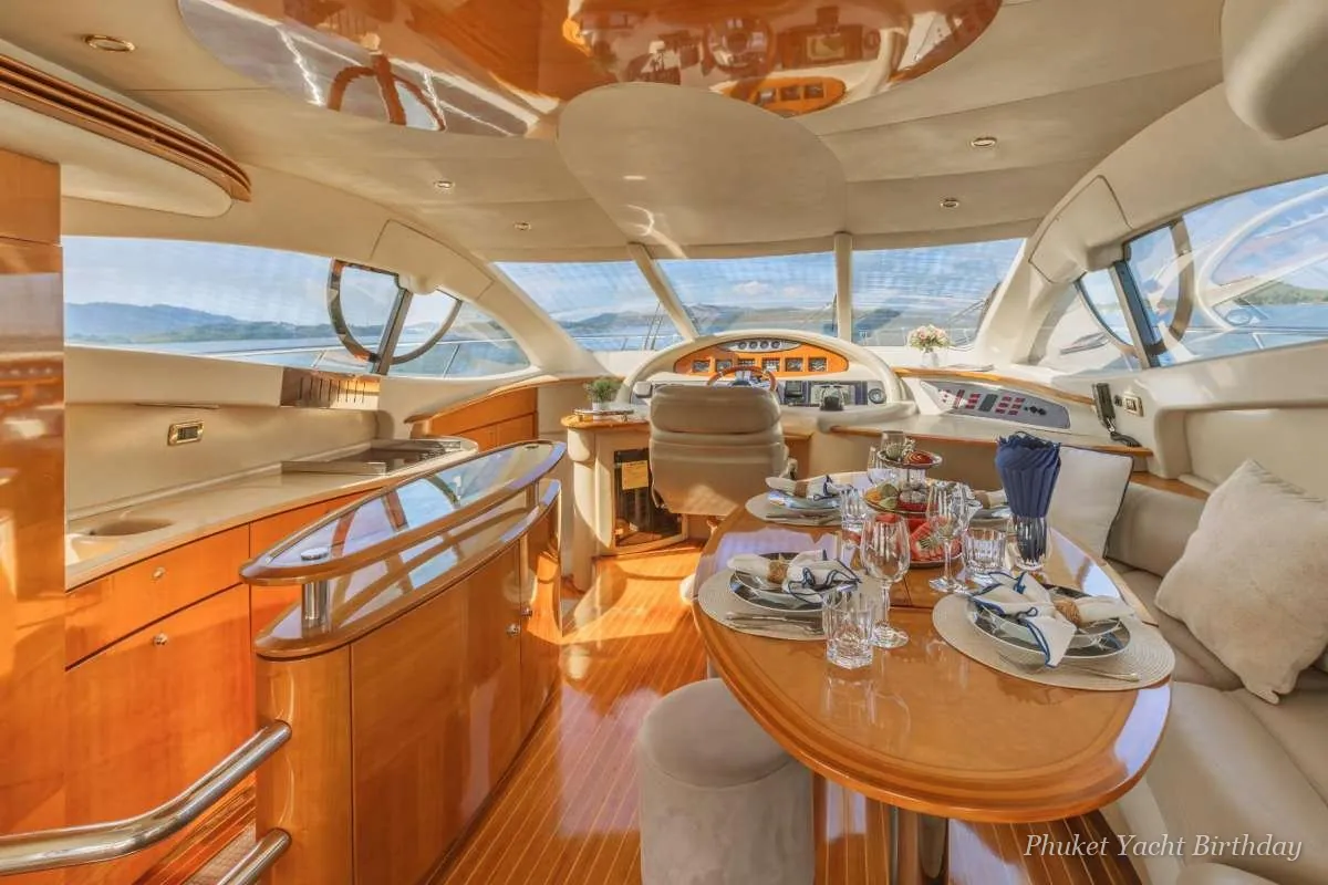 Ruby Sunset 55 motor yacht for small birthday parties in Phuket (4)