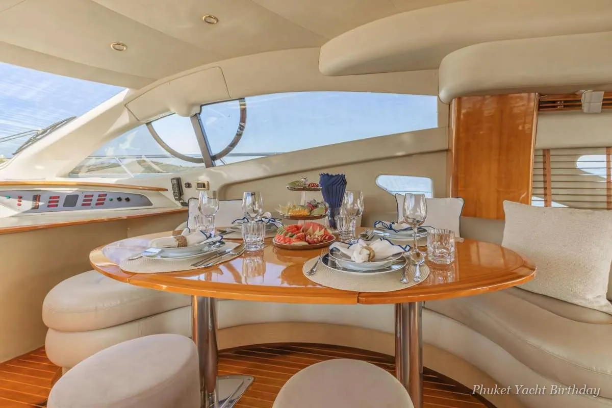 Ruby Sunset 55 motor yacht for small birthday parties in Phuket (5)